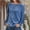 Blue#1, variant on Workout Tops for Women,Womens Floral Tops for $5 Tops,Fashion Women Pullove Solid Long Sleeve Casual Shirt Blouse Tops Blue L