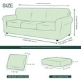 thumbnail image 3 of CHUN YI Stretch Checks Spandex Fabric Sofa Cover Non Slip Cushions Slipcover Large, Light Gray, 3 of 5