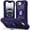 Dark blue, variant on Case for Apple iPhone 17e / iPhone 16e 6.1 Inch with Double ring Stand 360° rotating bracket PC silicone, Heavy-Duty Military Grade Shockproof Phone Cover,Black,For iPhone 17e / 16e