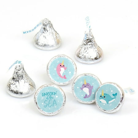 Narwhal Girl Under The Sea Baby Shower Or Birthday Party Round