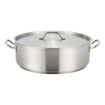 Stainless Steel Brazier Pan with Lid, 8 Quart - Professional Grade Cookware