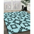 thumbnail image 2 of Ahgly Company Indoor Round Patterned Blue Jay Blue Area Rugs, 5' Round, 2 of 6