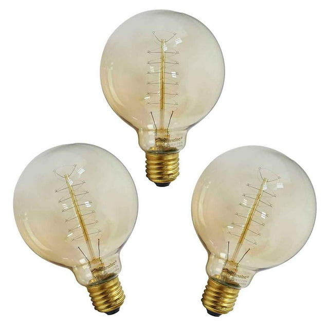 Foco Vintage Tipo Globo Santul 1730 35W Luz Cálida 3 Pzs