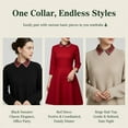 thumbnail image 5 of Womens Classic Plaid Fake Collar Detachable Dickey Collar Half Shirts Blouse False Collar Top for Women Outfits, 5 of 6