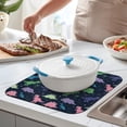 thumbnail image 2 of Neon Outline Dinosaurs Vibrant Dish Drying Mat for Kitchen 1 Pack, Ultra Absorbent Microfiber Dishes Drainer Mats,16"x18", 2 of 6