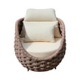 thumbnail image 6 of Vmopu Bird's Nest Pink Outdoor Sofa Couch with cushions,Textilene Aluminum Frame for Oasis, Balcony, 6 of 6