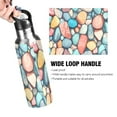 thumbnail image 4 of Water Bottles 20oz Straw Lid Wide Mouth Stainless Steel for School Sport Travel Colorful Small Stones, 4 of 9