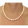 thumbnail image 3 of 14K Gold 9-10mm AAAA Quality Multicolor Freshwater Cultured Pearl Necklace for Women in 20 Matinee Length, 3 of 7