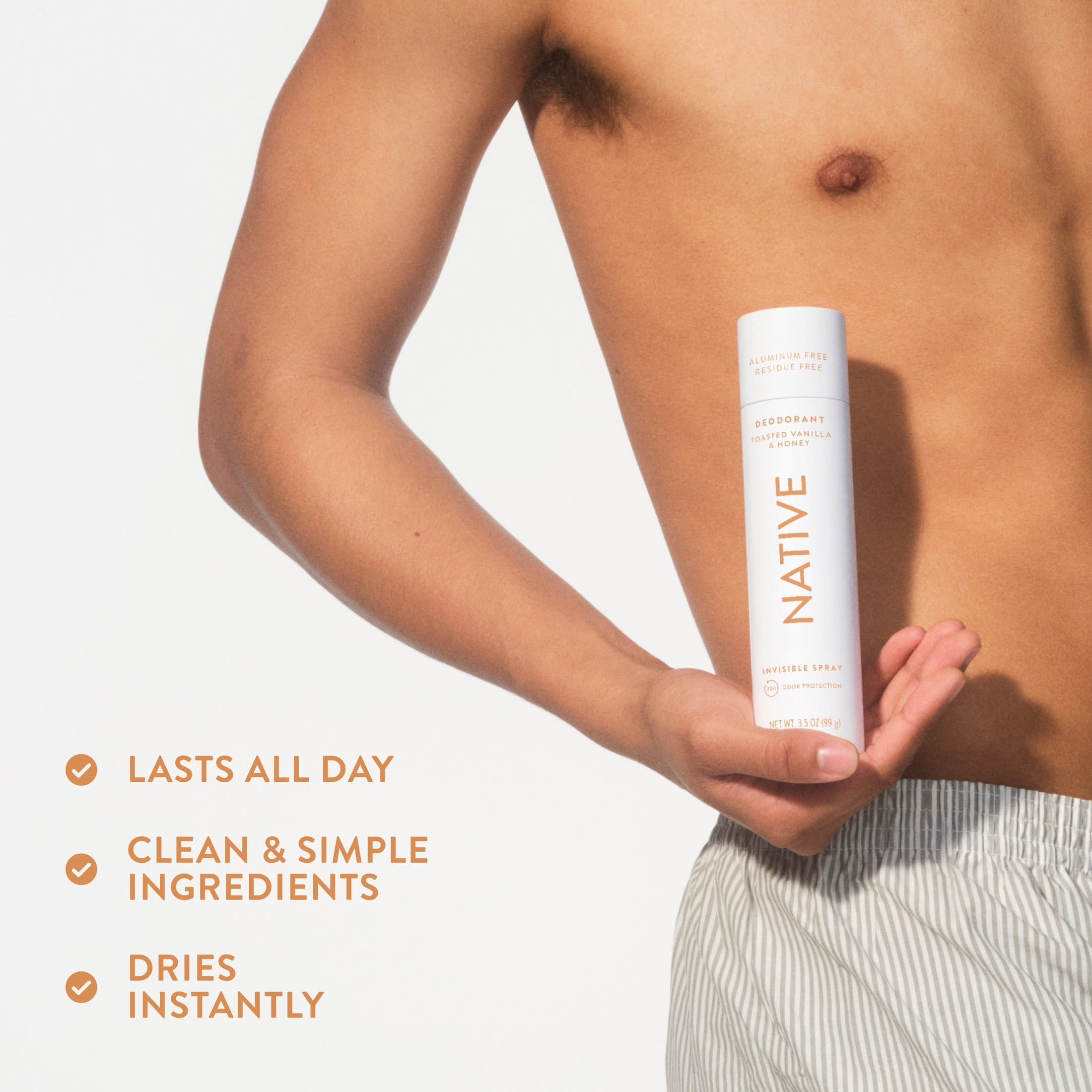 Native Deodorant Spray for Women, Aluminum Free, Toasted Vanilla & Honey, 3.5 oz