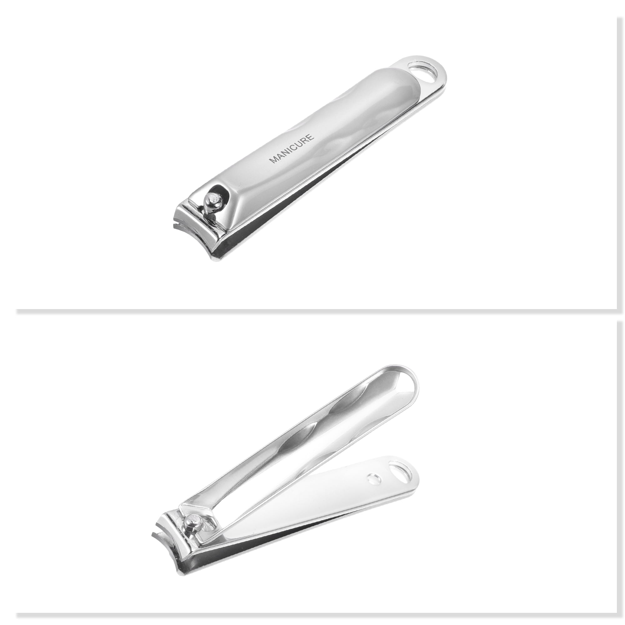 Unique Bargains 10pcs Carbon Steel Nail Clippers Set 3.15"x 0.55" Silver Tone