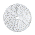 thumbnail image 2 of Falda de árbol de Navidad debajo de la alfombra de pie de árbol Manta blanca de plumas para decoración de fiestas, dorado, 90cm sidaley HA008201-01, 2 of 7