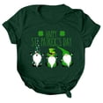 thumbnail image 5 of VNKIDY Womens Short Sleeve Crewneck TShirt With Happy St Patricks Day Cartoon Elf Clover Graphic Casual Loose Fit Tees For Saint Patricks Day Daily Wear Green M, 5 of 6
