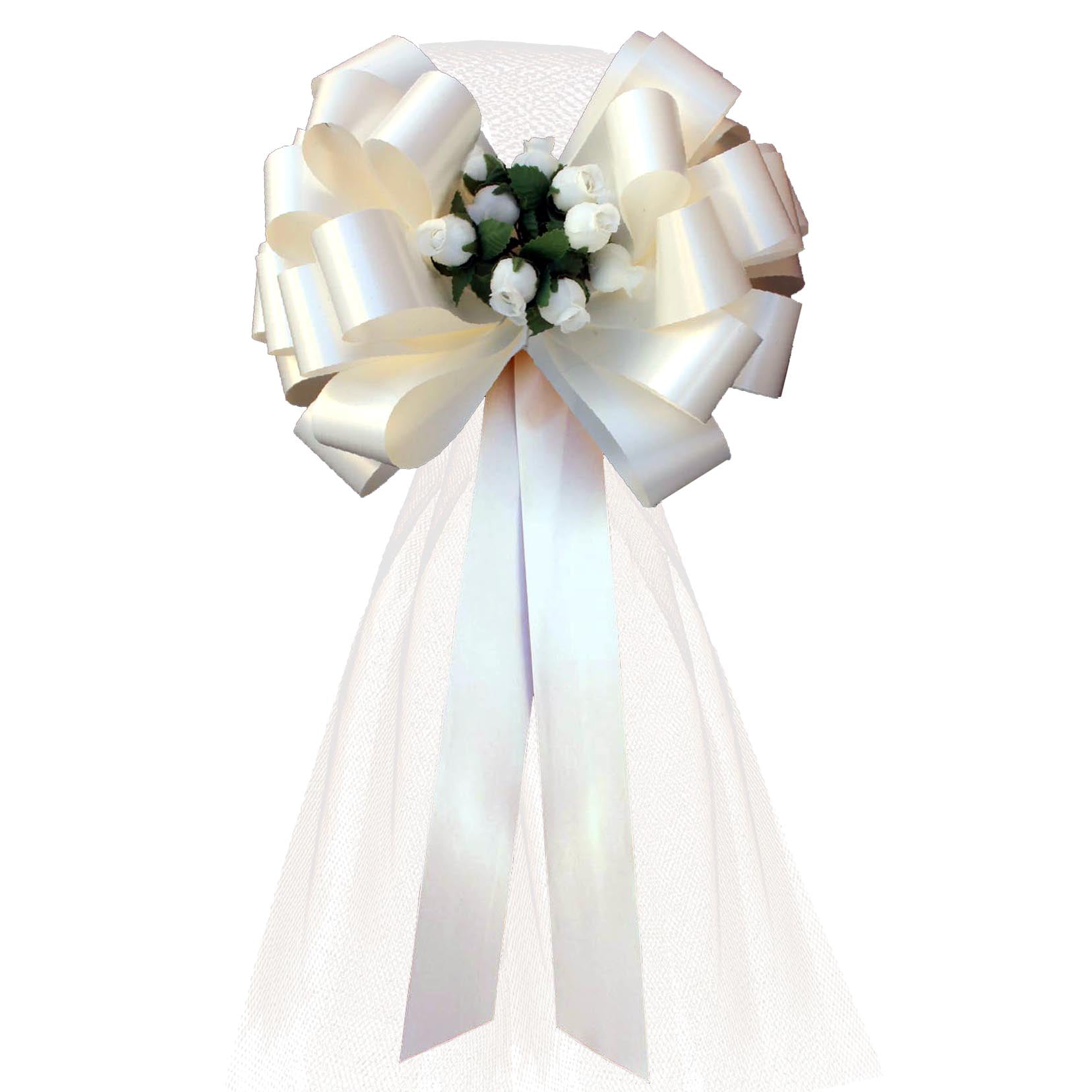 White Pull Bows With Golden Line Wrap Supplies Bow - Temu