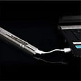 thumbnail image 3 of Paquete de 3 mini linterna LED recargable por USB, linterna resistente al agua de acero inoxidable con clip + cable USB para mecánico, enfermera, médico, 3 of 4