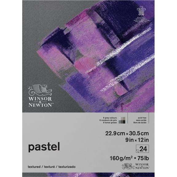 Winsor & Newton Pastel Paper Pad - Grey, 9" x 12", 24 Sheets