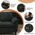 thumbnail image 4 of Pingliang Home 2 Pieces Furniture Set, 57" Loveseat and 35" Accent Chair, 1-Seater Single Armchair and 2-Seater Small Sofa Couch with Side Pockets for Dorm,Living Room,Apartment,Office,Studio, 4 of 5