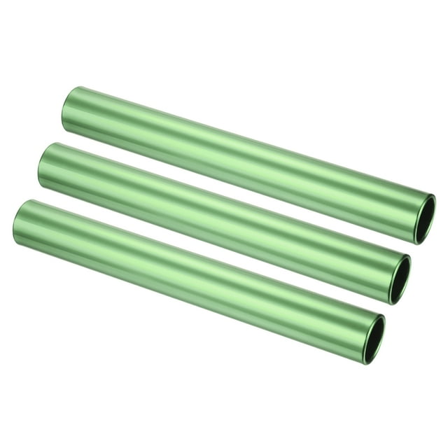 Unique Bargains Relais de Piste Bâton de Course en Alliage d'Aluminium, Vert 3 Pack