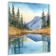 thumbnail image 2 of Designart "Reflections on Autumn Lake II" Lake Metal Art Living Room, 2 of 5