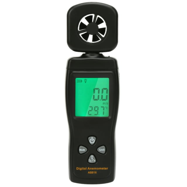 LCD Backlight 0.3-30m/s Digital Anemometer, Air Speed Meter, Hiking Kiting
