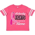 thumbnail image 3 of Inktastic Breast Cancer Awareness Nobody Fights Alone Pink Ribbon Boys or Girls Toddler T-Shirt, 3 of 5