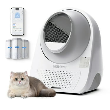 CATLINK Luxury Pro, Automatic Self Cleaning Cat Litter Box with APP, Odor Control, Health Monitoring