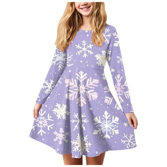 yocbz Toddler Girl Christmas Dress Girls Christmas Outfit Girls Santa Dress Christmas Holiday Dress Up Outfits Purple,Size for 15-16 Years
