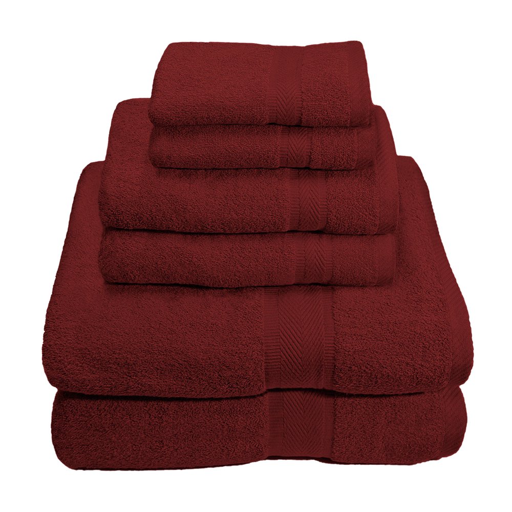 6 Piece Premium Egyptian Cotton Towel Set, Bath Towels, Hand Towels