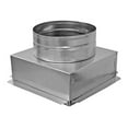 thumbnail image 2 of 10x10 Ceiling Box with 10" Round Collar - HVAC Vent Connector, 4" High, 26 Gauge Galvanized Steel, Plaster Ground Flange - Duct to Diffuser/Register, 2 of 2