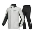 thumbnail image 1 of Traje de lluvia para hombre Traje de lluvia ligero con mochila Espacio Impermeable a prueba de lluvia Impermeable Gris, 1 of 9