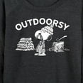 thumbnail image 3 of Peanuts - Outdoorsy Snoopy - Women's Lightweight French Terry Long Sleeve Shirt, 3 of 6