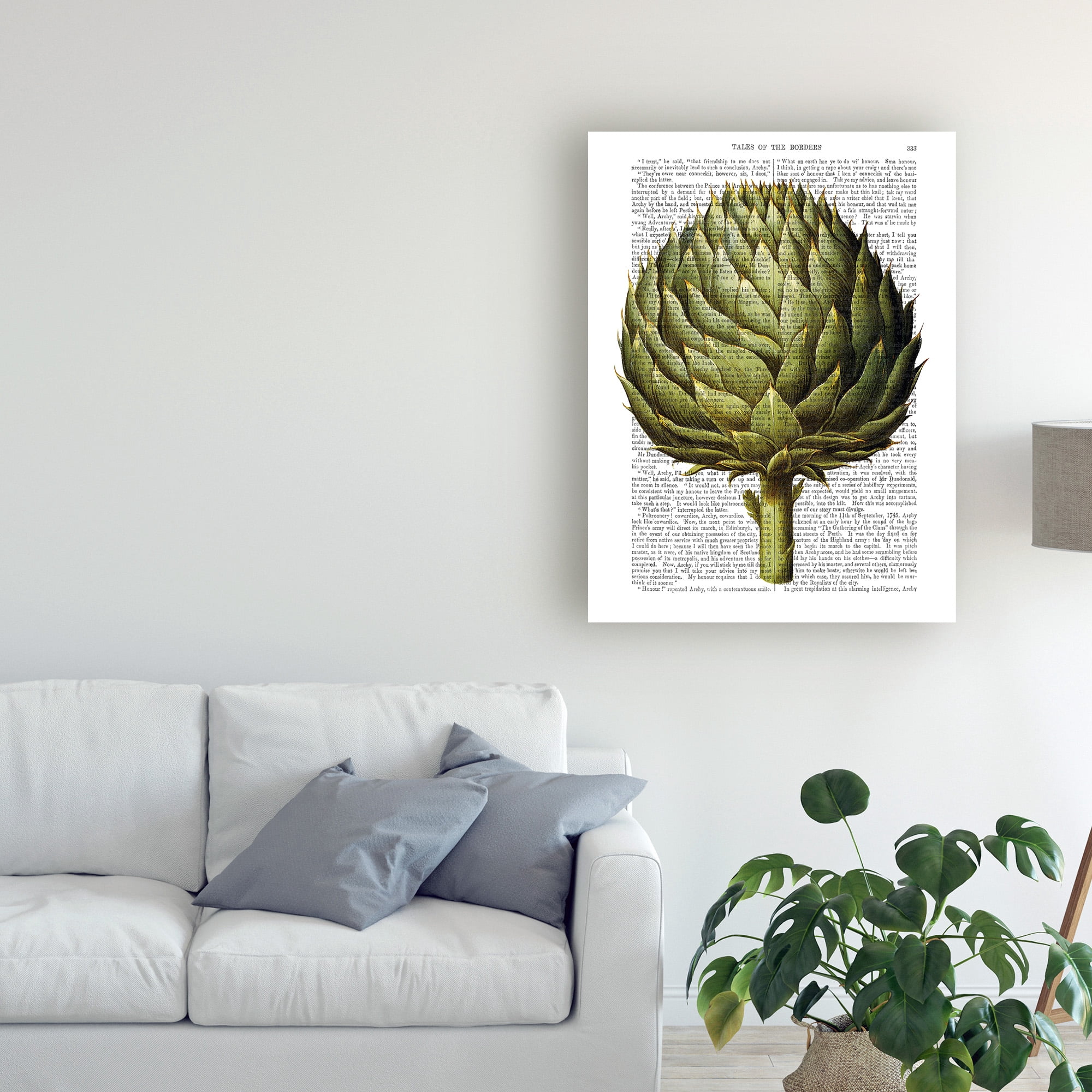 Trademark Fine Art 'Globe Artichoke Print 2' Canvas Art by Fab Funky