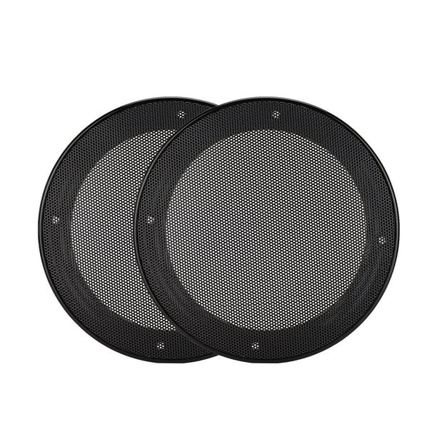 2 uds cubierta protectora de malla de 5 pulgadas cubierta de sonido decoración de la cubierta del altavoz (negro + negro)