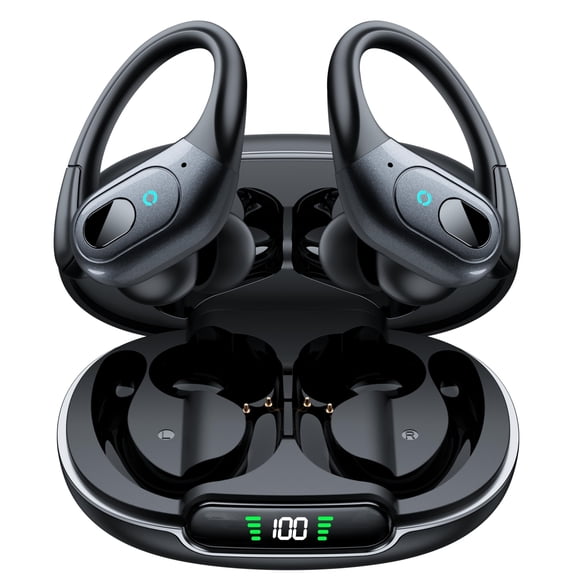 AILENBLE Active Noise Cancelling Earbuds Bluetooth 5.3 45dB ANC Earhooks 48H Playtime IPX5 Sweatproof Physical Button Control T19