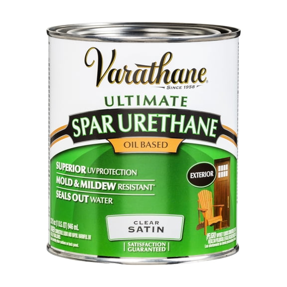 Clear, Varathane Ultimate Spar Urethane, Satin-9341H, Quart