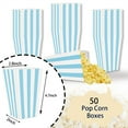 thumbnail image 2 of NOGIS 50 Pcs Paper Blue Popcorn Boxes, Blue Popcorn Bags with White Striped, Popcorn Boxes for Party, Popcorn Holders for Party Birthday Favor Supplies.(Blue, 4.7脳2.8 in), 2 of 7