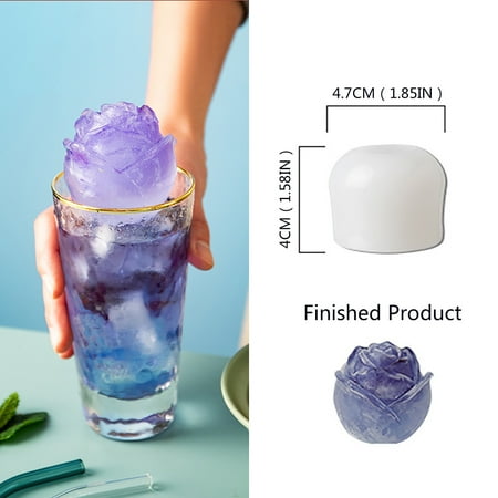 

HAXMNOU Ice Making Silicone Net Red Ice Box Ice Box Coffee Ice Mold Rose Ice Cube Mold Ice Box