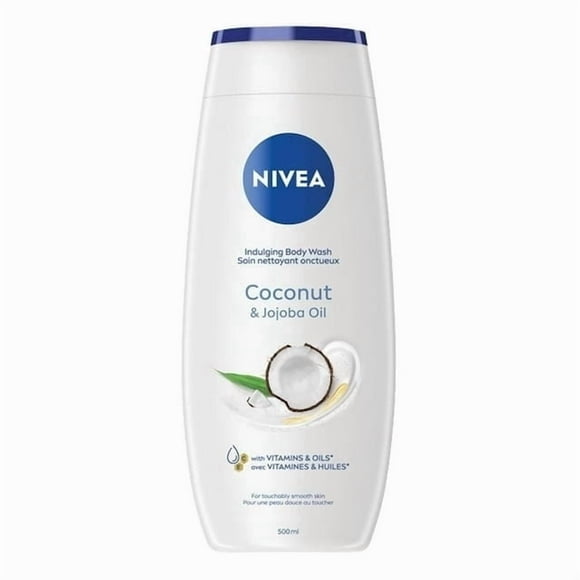NIVEA Coconut & Jojoba Oil Indulging Body Wash for Women with Diamond Powder