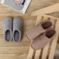 thumbnail image 6 of Men's Comfort Memory Foam Slippers Plush Lined House Shoes Indoor, Outdoor Anti-Skid Rubber Sole, 6 of 10