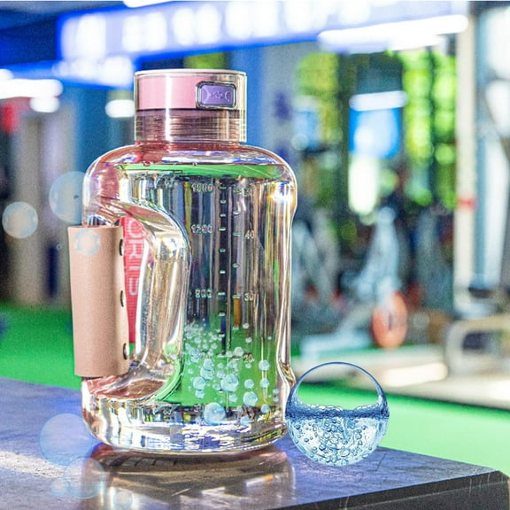 ADruer 1.5L Hydrogen Water Bottle Generator, Portable Water Ionizer Generator Hydrogen Rich Water Glass Health Cup, USB Rechargeable Hydrogen Water Bottle for Home Office Travel, Gifts (Pink)