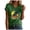 Green, variant on Sunshine Beach Shirt for Women Summer Vacation Palm Trees T-Shirt Hawaii Beach Tee Tops (Blue, XXL)