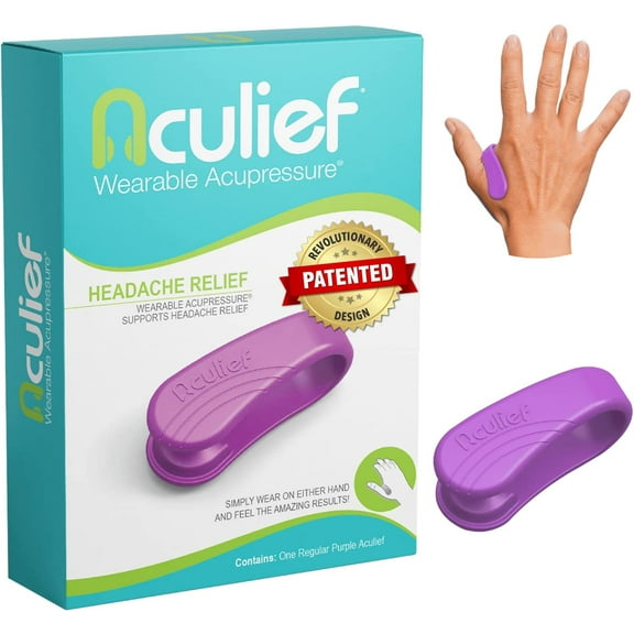 Aculief Wearable Acupressure Device - 1 Pack - Extra-Small/Kids - Purple