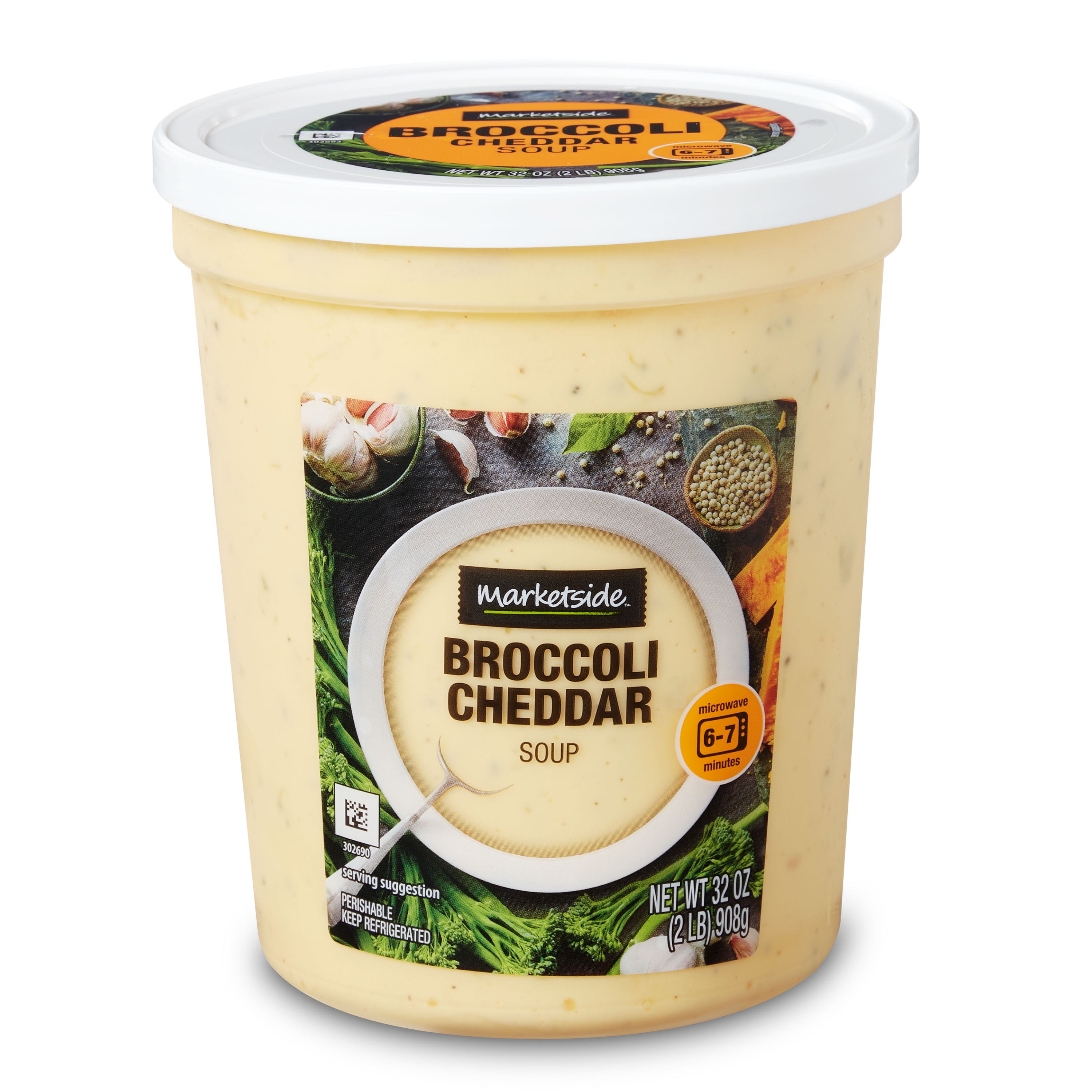 Marketside Broccoli & Cheddar Cheese Soup Fresh Deli Soup, 32 oz Cup
