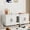 Antique White, variant on MAROUTE Double Cat Litter Box Enclosure – Wooden Hidden Furniture for 2 Cats, 3-in-1 Cabinet for Living Room Bedroom, Spacious Enclosed Design, Black Walnut