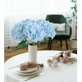 thumbnail image 2 of Ejiaya 5pcs Fake Blue Flowers Artificial Silk Hydrangea Flowers Bouquets Faux Hydrangea Stems for Home Table Centerpieces Wedding Party Decoration (Blue), 2 of 5