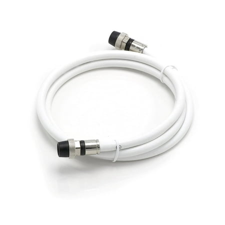 3' Feet, White RG6 Coaxial Cable - Made in the USA - with rubber booted - weather proof - outdoor rated Connectors, F81 / RF, Digital Coax for CATV, Antenna, Internet, & Satellite