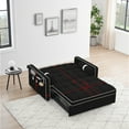 thumbnail image 7 of 2-in-1 Pull Out Couch Bed, Sleeper Sofa Bed, Adjustable Backrest, Loveseat Convertible Sleeper Sofa with 2 Pillows, Phone Holder, Side Pockets, for Small Place, Apartment, Office, 7 of 7