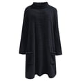 thumbnail image 6 of NMMUED Sherpa Pullover Women Womens Mock Neck Sweatshirt Womens Oversized Sweatshirt Turtleneck Sweatshirt Womens Long Sleeve Tops Womens Pullover Oversized Mock Neck Sweatshirt Dark Gray S, 6 of 9