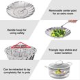 thumbnail image 4 of Vegetable Steamer Baskets Folding Expandable Steamer Inserts for Instant Pot Accessories, Safety Tool, Stainless Steel, Pressure Cooker, Pot in Pot, Food Steamer Cooking(fit pots for 6" to 10"), 4 of 7