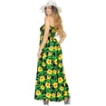 thumbnail image 3 of LA LEELA Women's Beach Casual Slit Maxi Strapless Dresses Summer Tube Dress One Size Ebony, Floral, 3 of 4