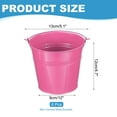 thumbnail image 2 of Small Metal Buckets with Handle Mini Galvanized Bucket Colorful Easter Buckets Rose Red 5"x4.7" 6 Pcs, 2 of 6